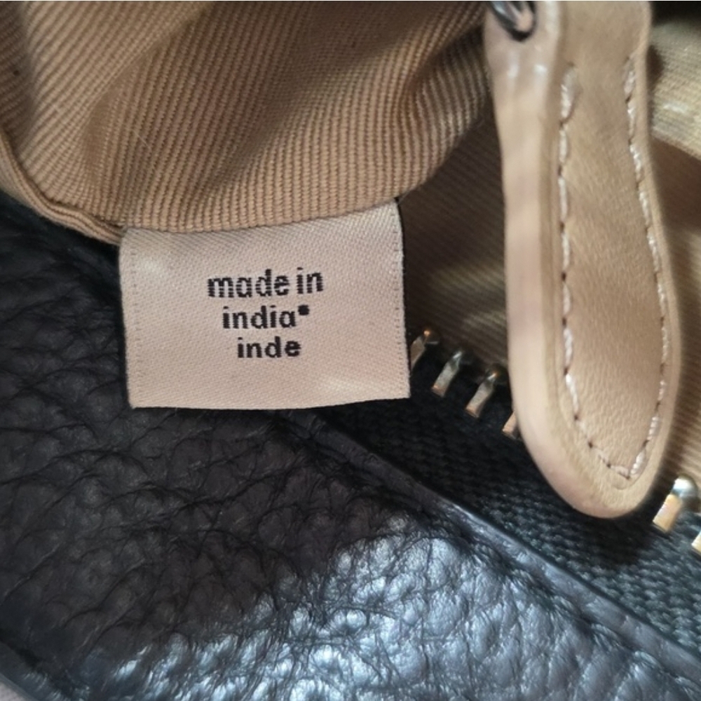 Coach Black and Tan Messenger Bag with Yellow Stripe - Picture 9 of 13